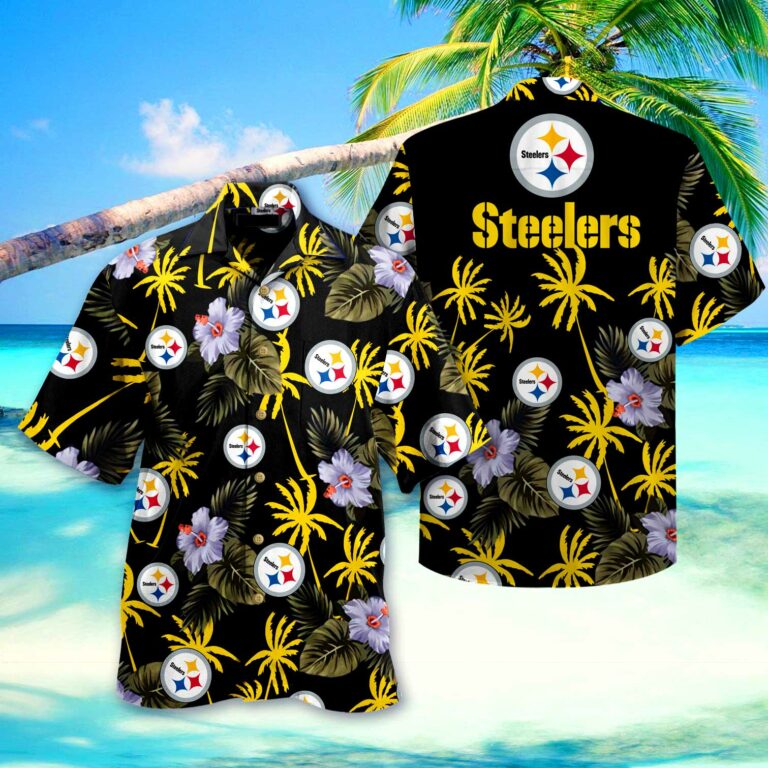 Pittsburgh Steelers Nfl Hawaiian Shirt Short 3d For Fans-1