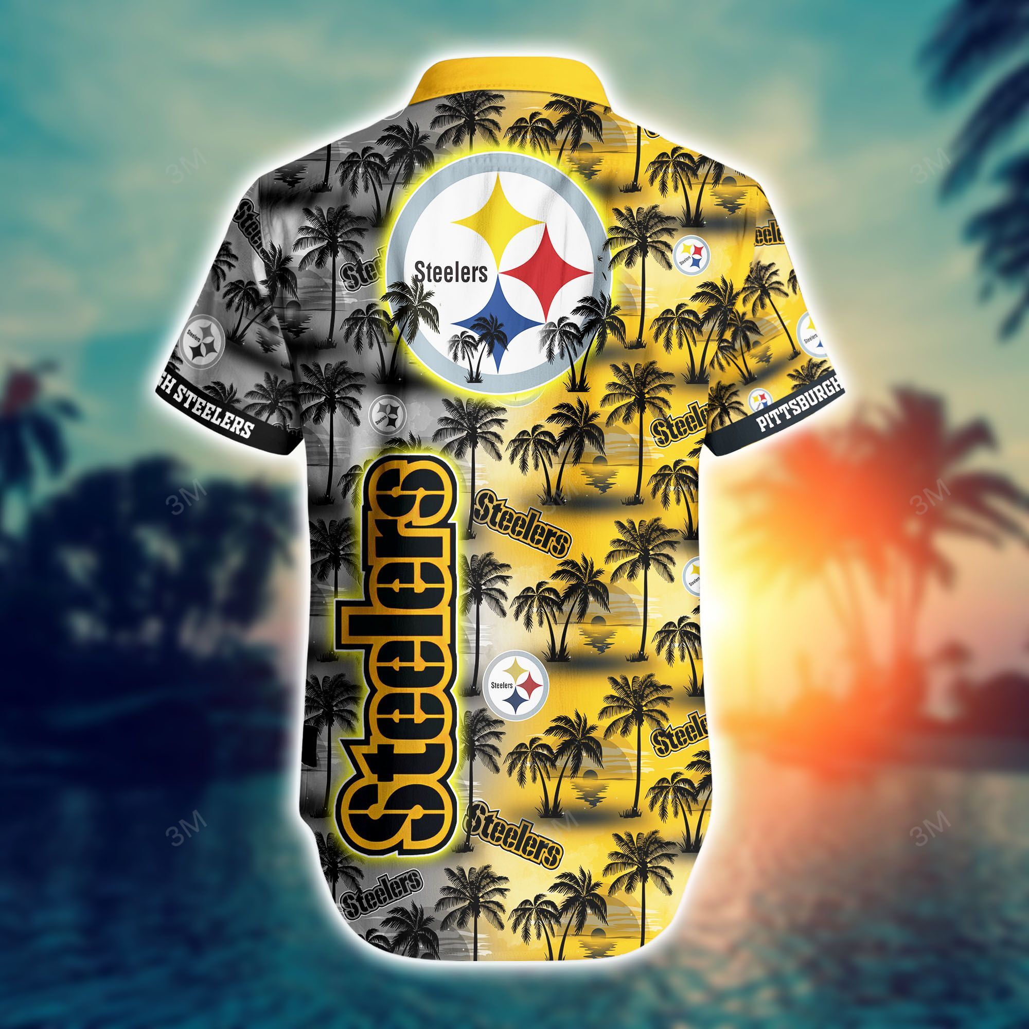 Pittsburgh Steelers Nfl Hawaiian Shirts And Shorts For Fans-1
