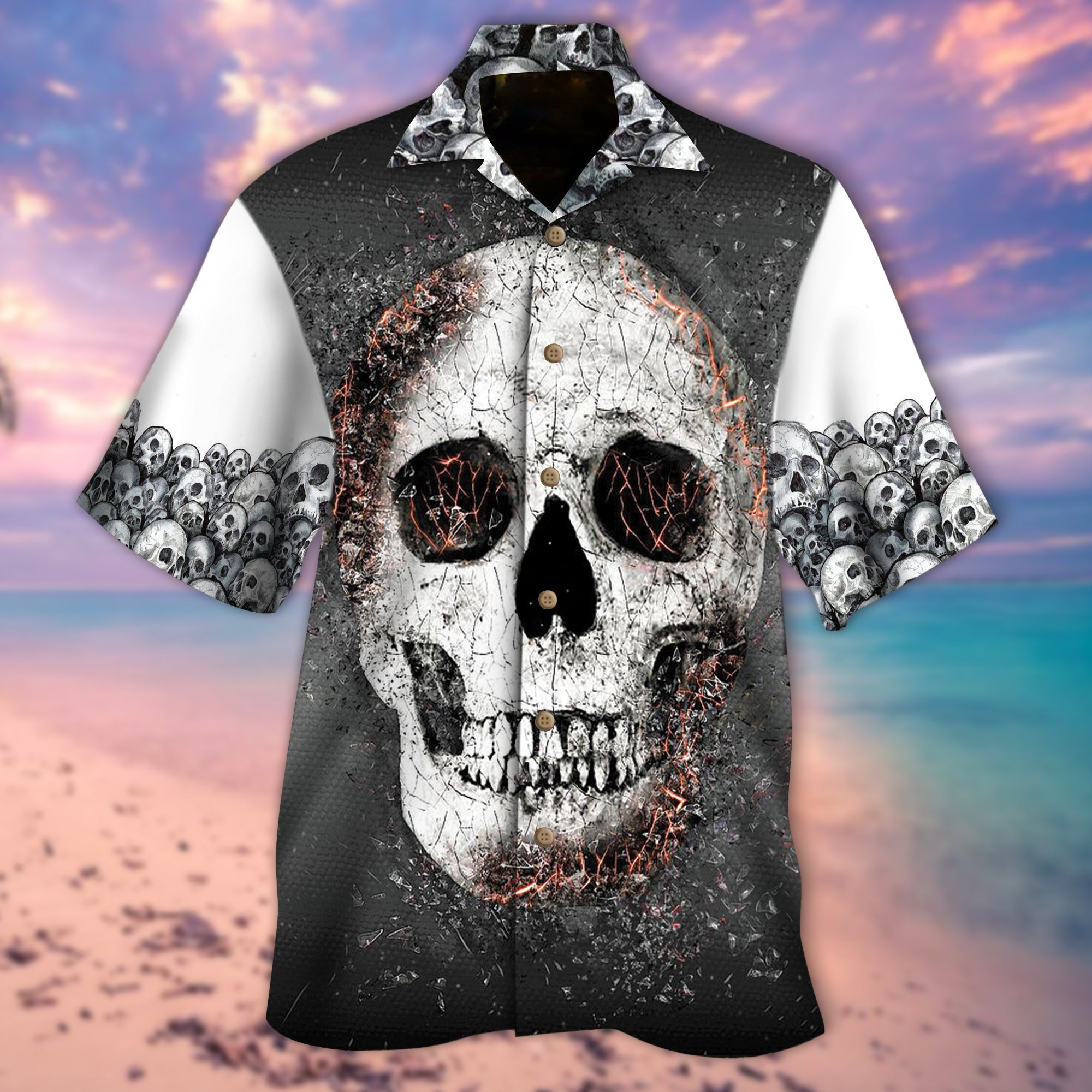 Poker Skull Hawaiian Shirt