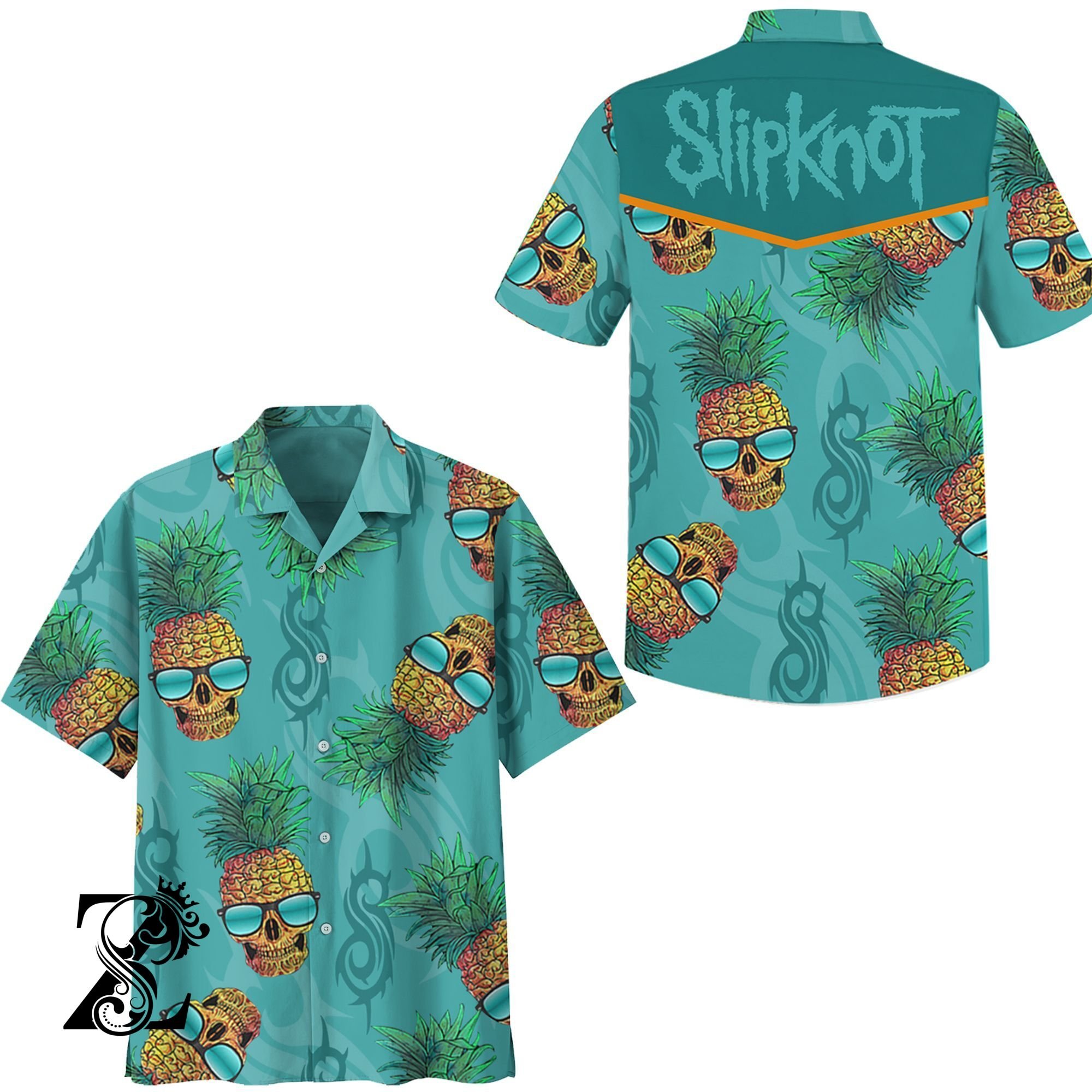 Premium Slk Pineapple Skull Hawaiian Shirt