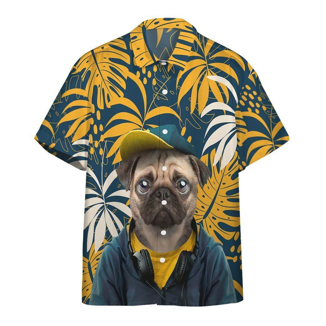Pug Dog 3d All Over Printed Hawaiian Shirt