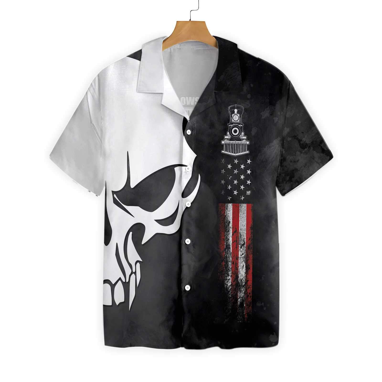 Railroader Proud Skull 1 Ez12 0803 Hawaiian Shirt