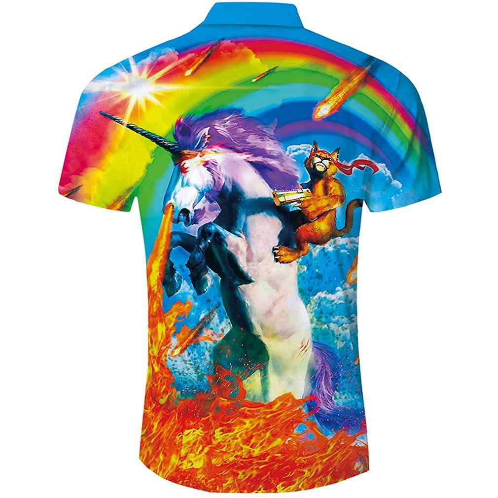 Rainbow Pride Hawaiian Shirt For Lgbtq Hawaiian Summer Aloha Beach Shirt