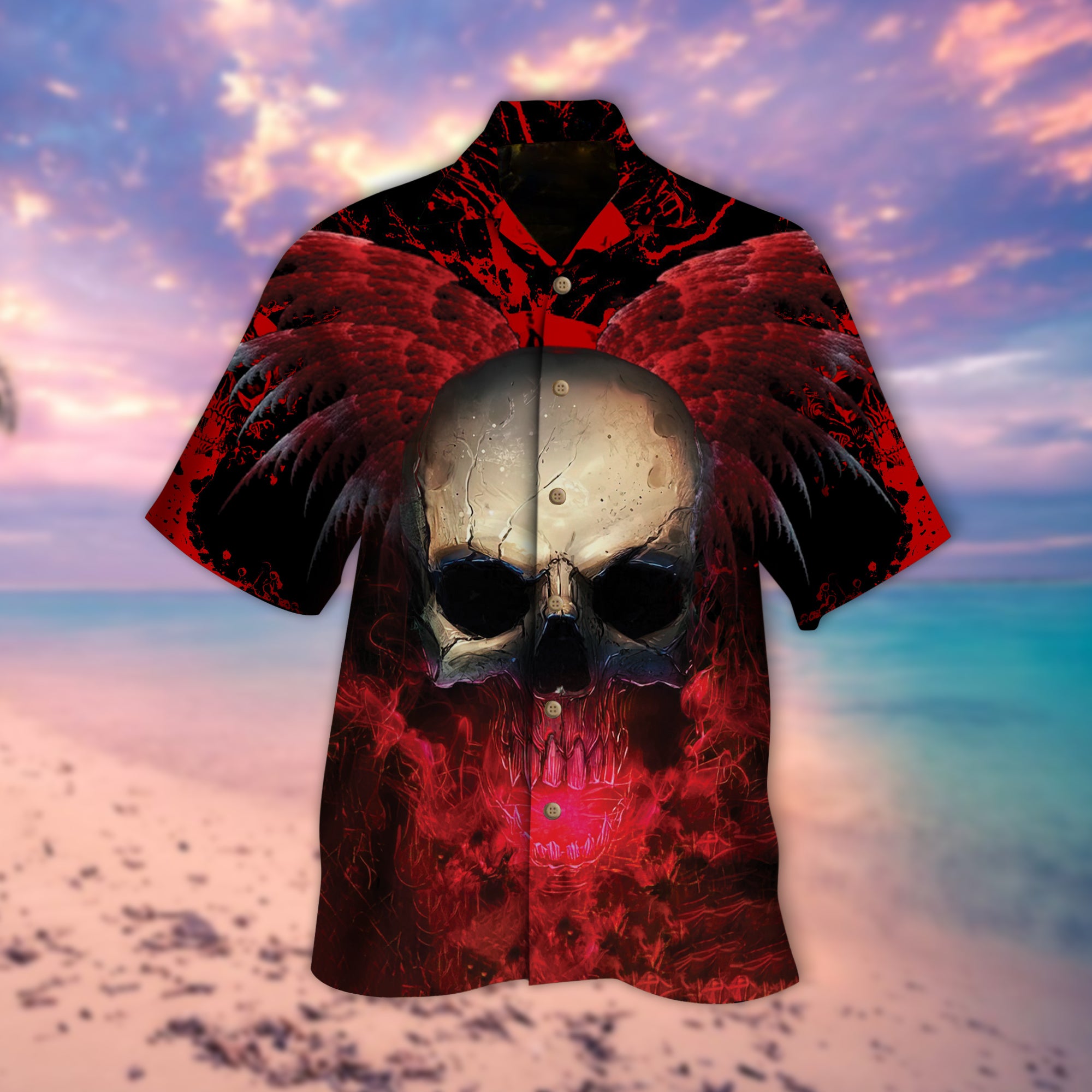 Red Skull Hawaiian Shirt – Pp0116-1