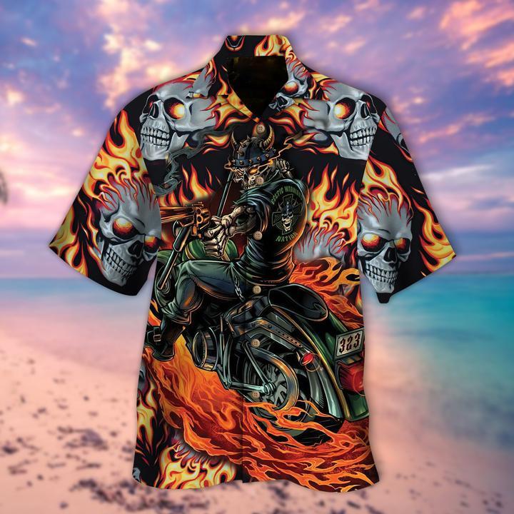 Rider Skull Halloween Hawaiian Shirt For Men Women