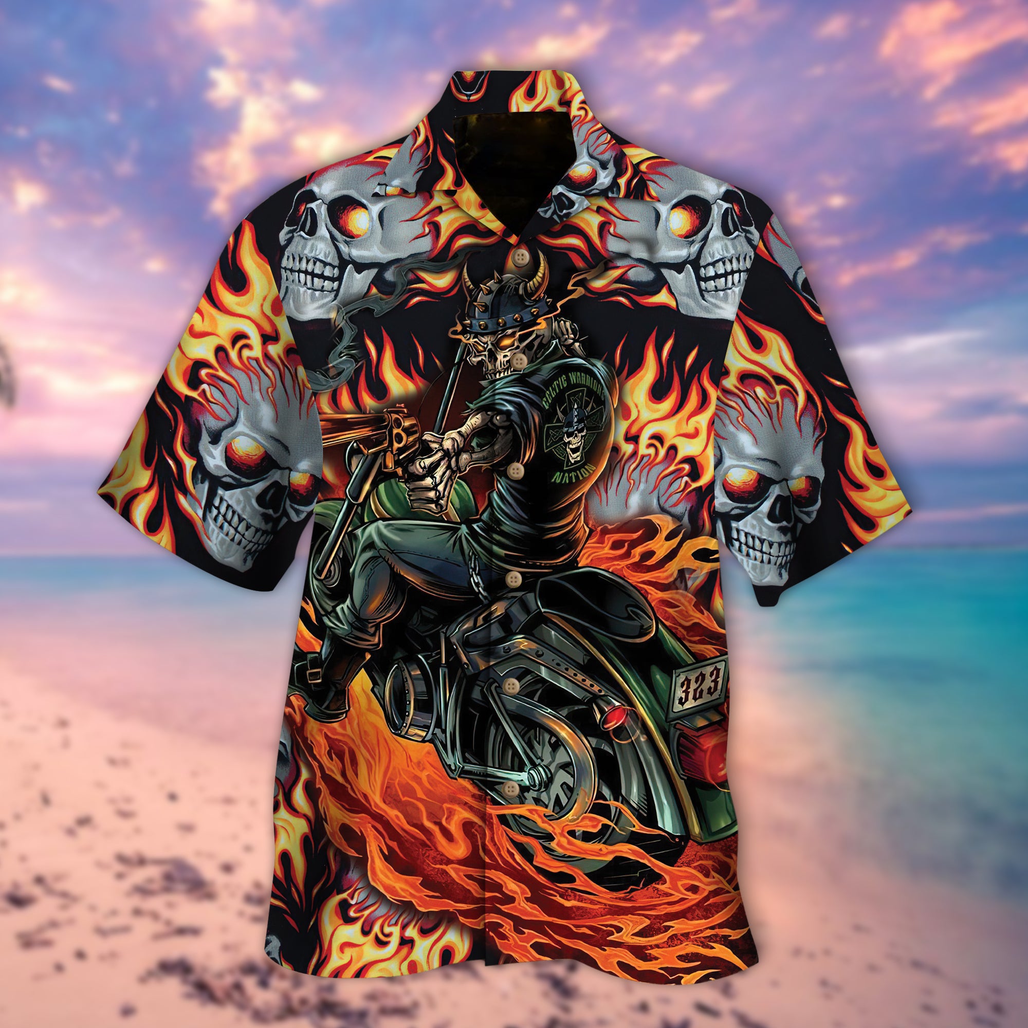 Rider Skull Hawaiian Shirt