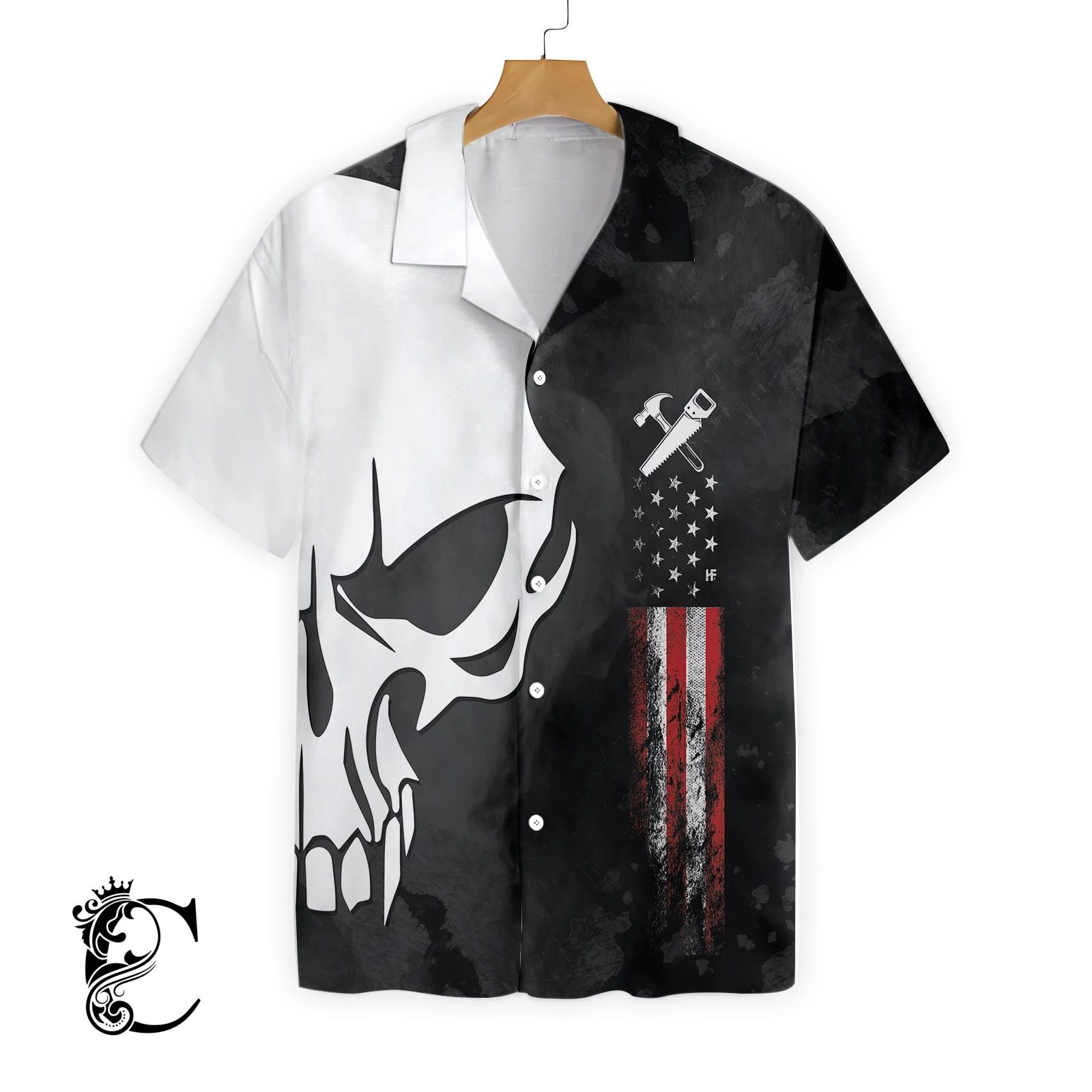 Roofer Proud Skull 2 Ez12 0503 Hawaiian Shirt