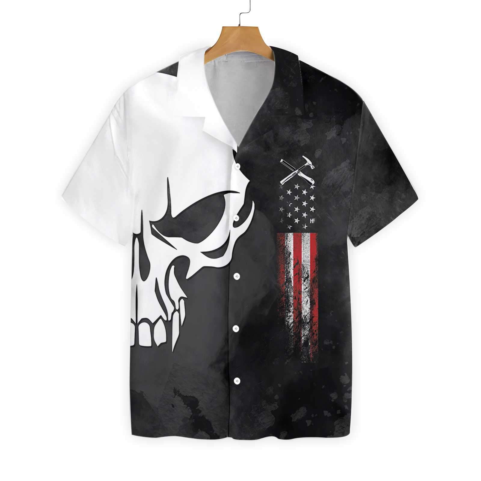Roofer Proud Skull 4 Ez12 0503 Hawaiian Shirt