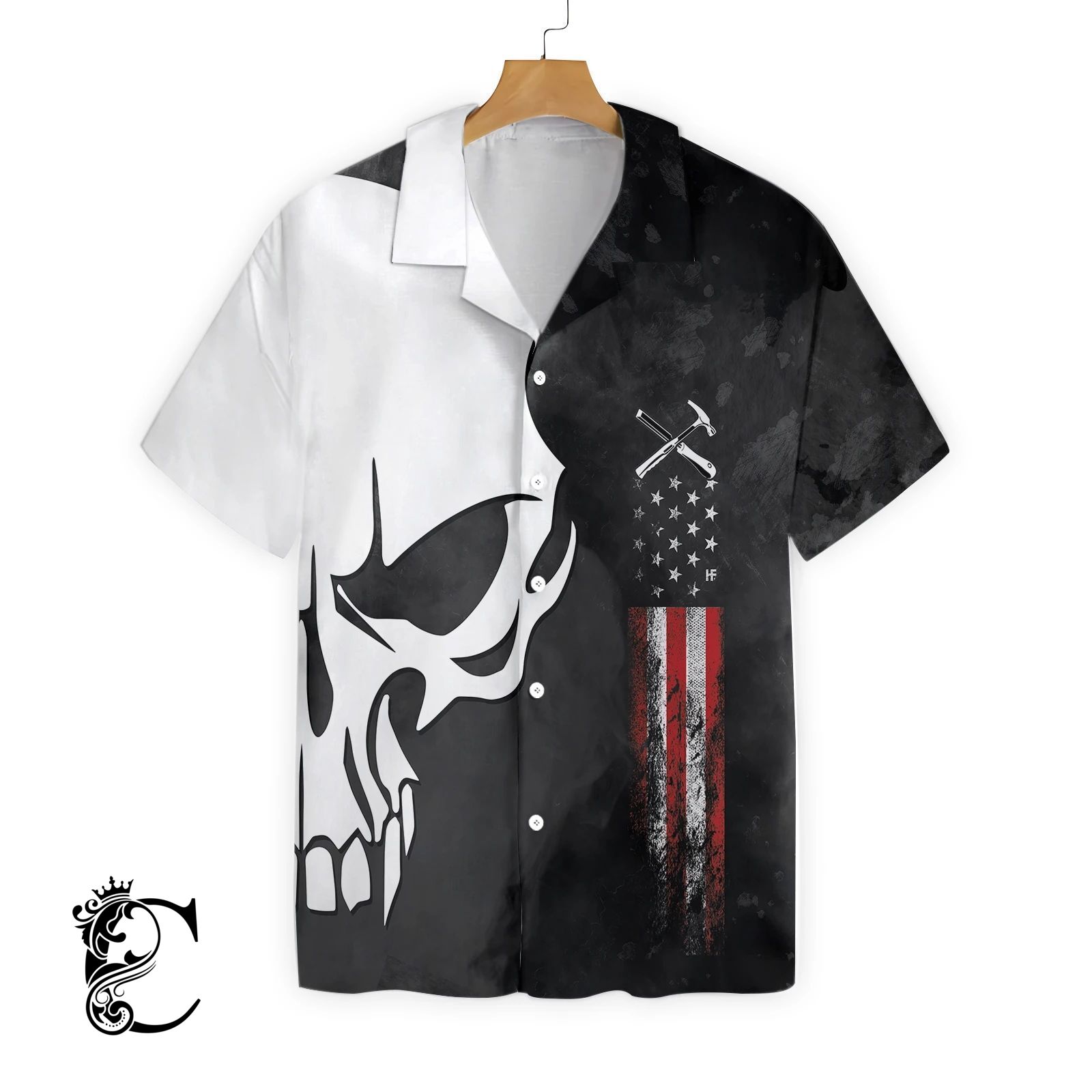 Roofer Proud Skull 5 Ez12 0503 Hawaiian Shirt