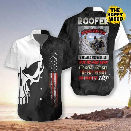 Roofer Proud Skull Hawaiian Hawaii Shirt