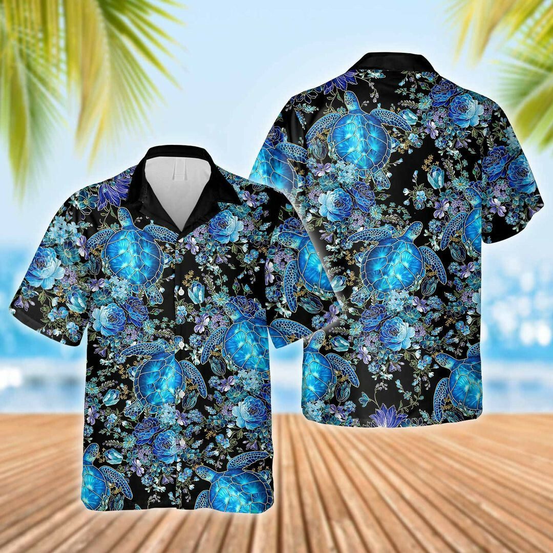 Salty Lil Beach Turtle Hawaiian Shirt