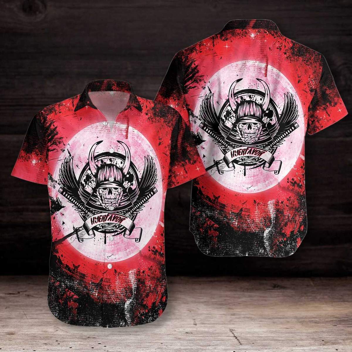Samurai Skull Hawaiian Shirt