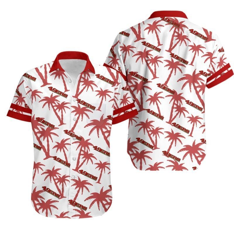 San Francisco 49ers Coconut Tree Nfl Hawaiian Shirt For Fans-1