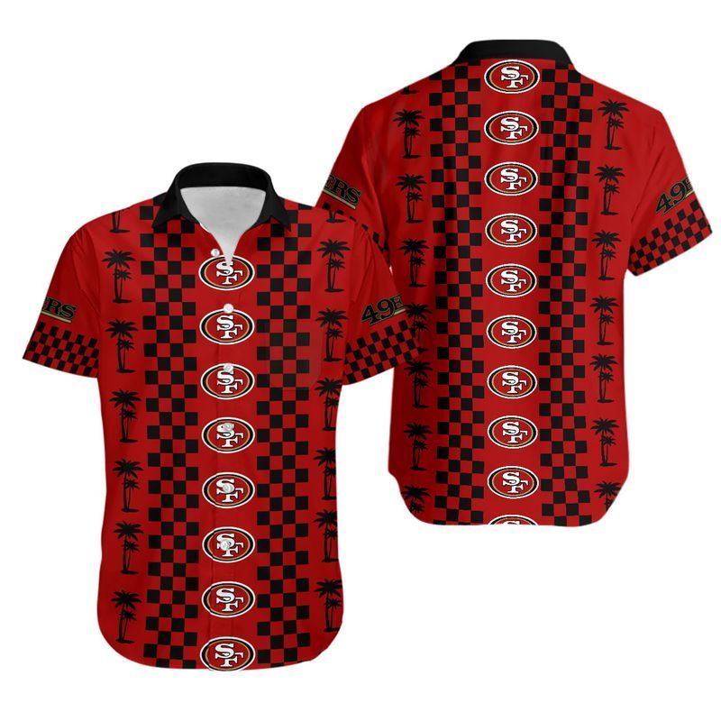 San Francisco 49ers Coconut Trees Hawaiian Shirt For Fans-1