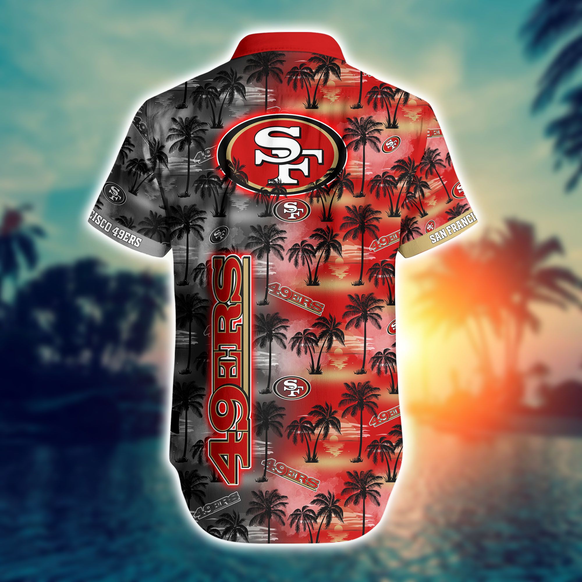 San Francisco 49ers Nfl Hawaiian Shirts And Shorts For Fans-1