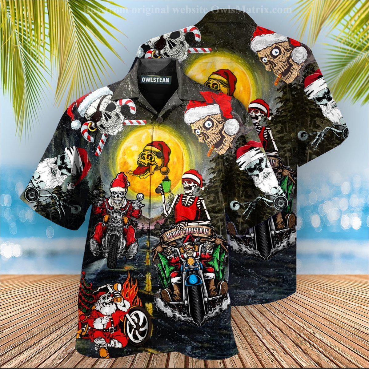 Santa Skull Is Racing To You Edition – Hawaiian Shirt