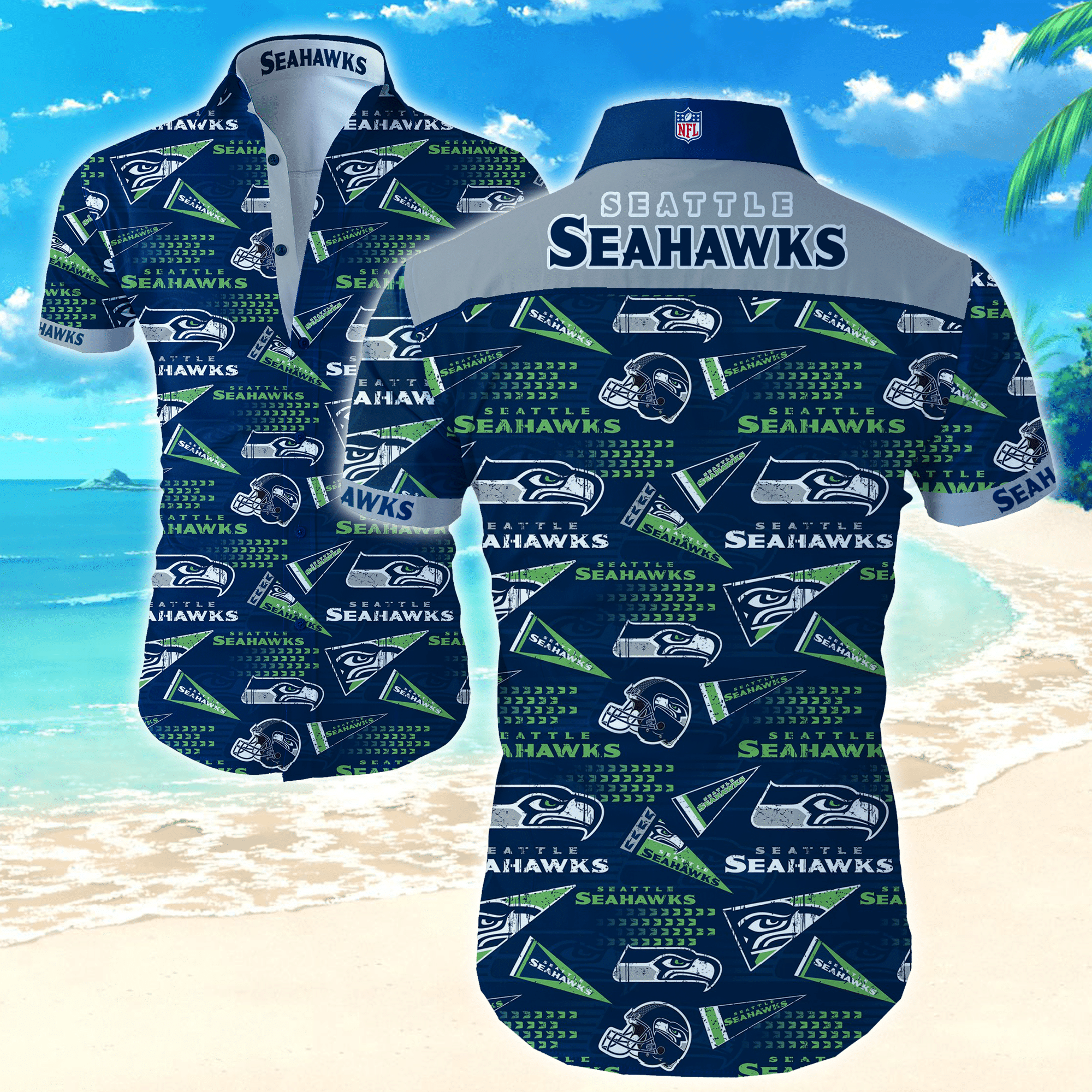 Seattle Seahawks Nfl Hawaiian Shirt For Fans-1