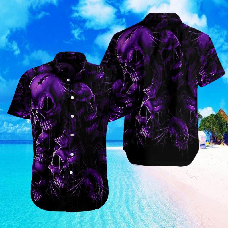 Skull 3d Short Melting Skull Hawaii Shirts Hawaiian Shirt For Men Hawaiian Shirt