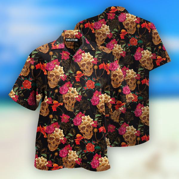 Skull Amazing Flowers Sugar Limited Edition – Hawaiian Shirt