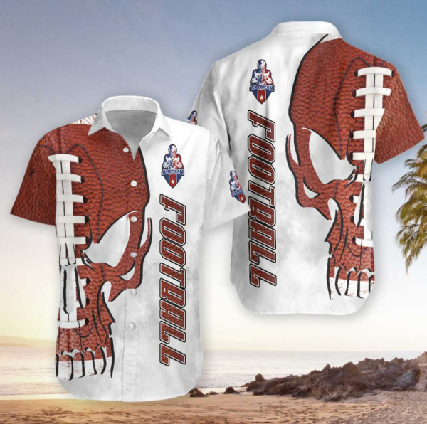 Skull American Football Hawaiian Shirt Unisex Adult