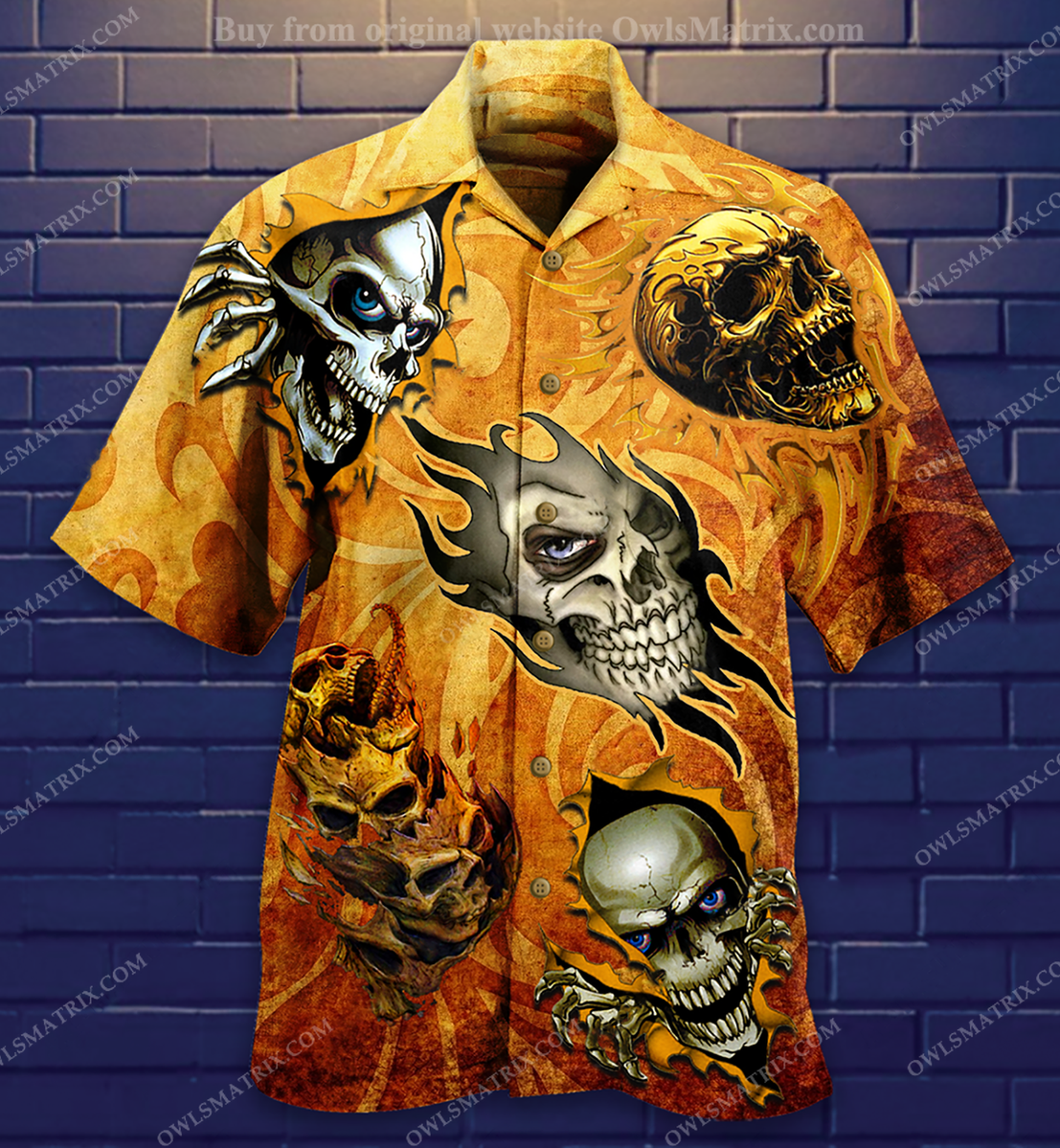 Skull And Fire My Style Limited Edition – Hawaiian Shirt