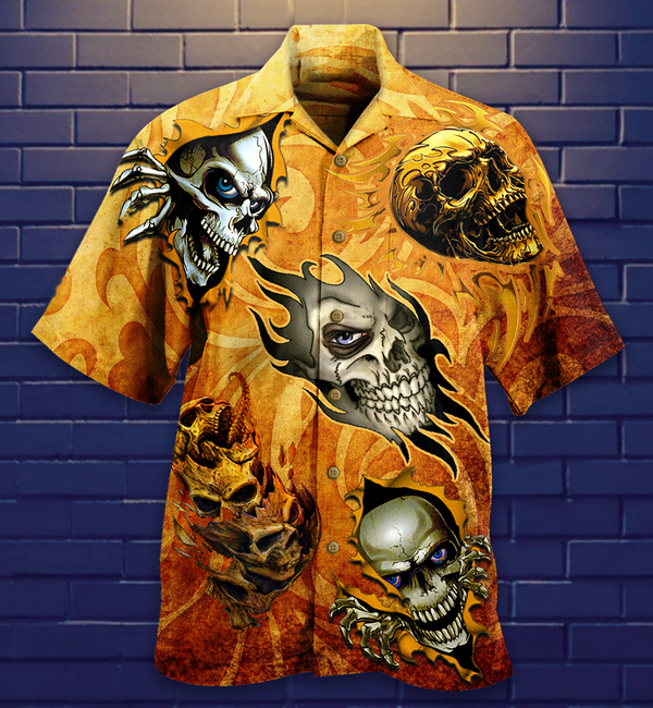 Skull And Fire My Style Limited Edition – Hawaiian Shirt