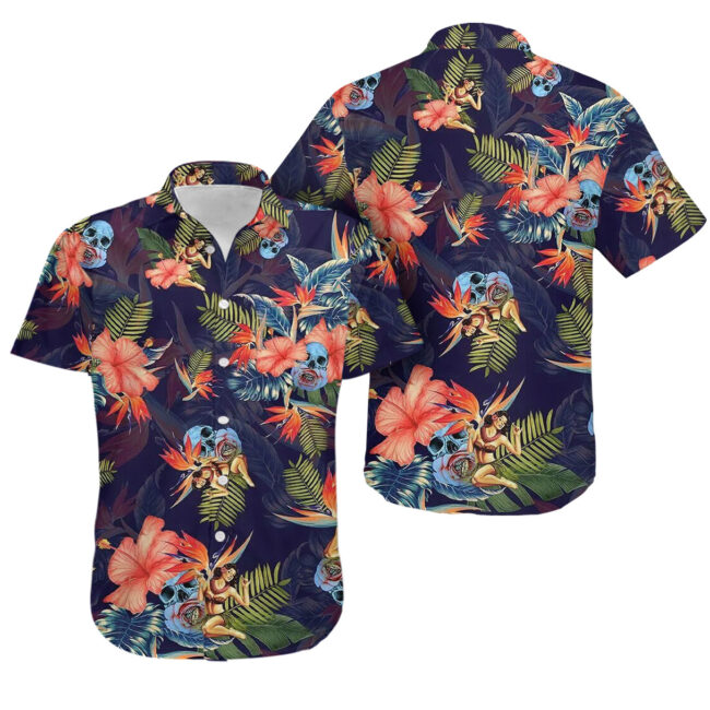 Skull Art Hawaiian Shirt For Men Women Adult