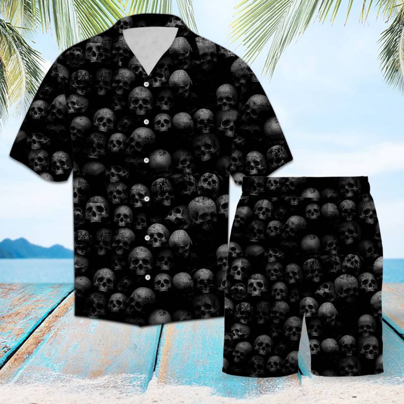 Skull Awesome D2407 – Hawaiian Shirt And Shorts Set