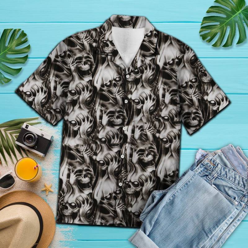 Skull Awesome G5731- Hawaiian Shirt