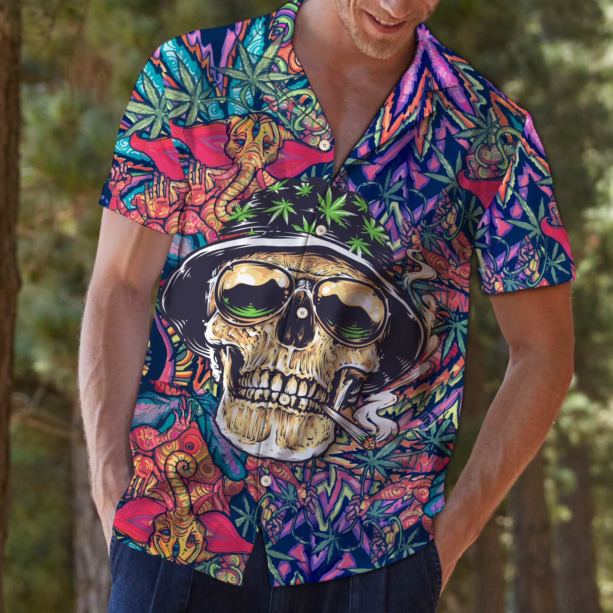 Skull Awesome Hawaiian Shirt For Men Hawaiian Shirt
