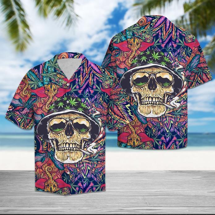 Skull Awesome Hawaiian Shirt Unisex Adult