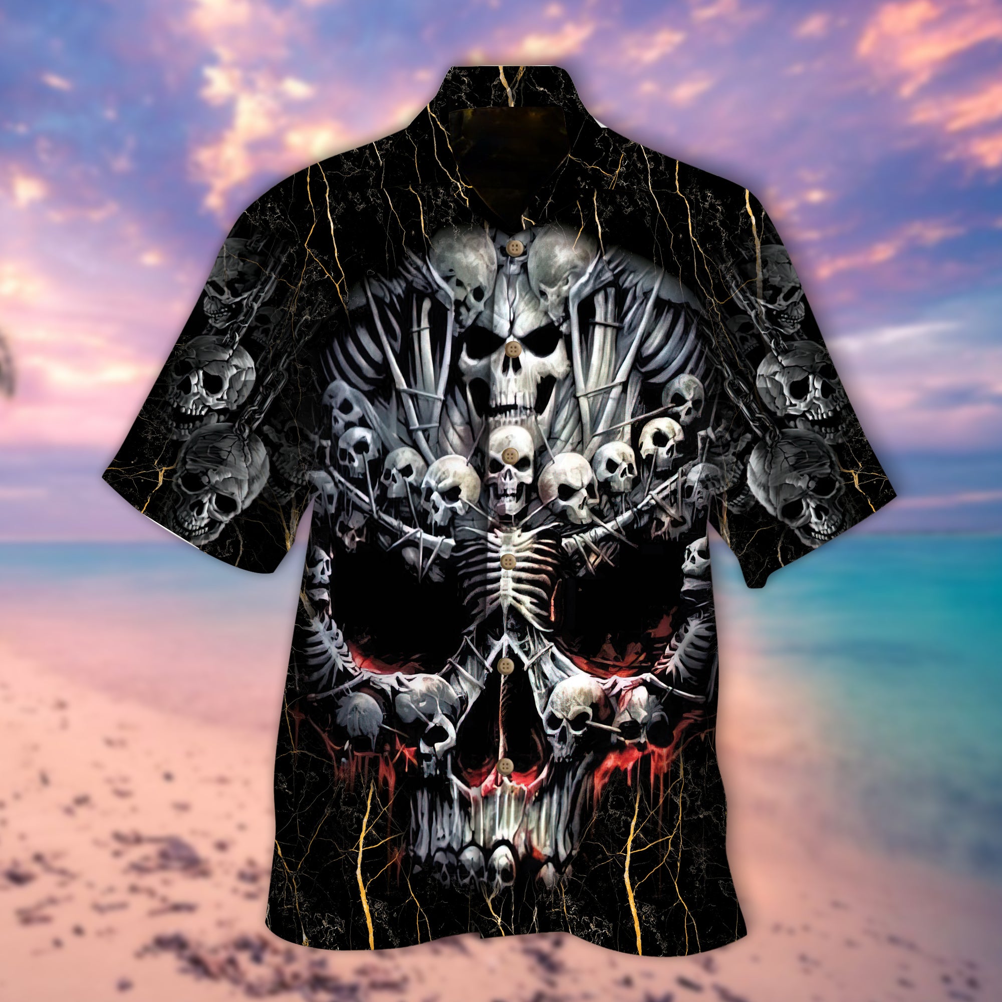 Skull Bone Hawaiian Shirt