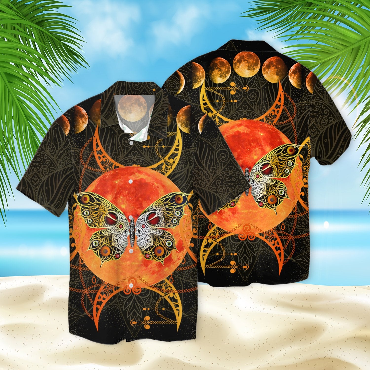 Skull Butterfly 3d Hawaiian Shirt