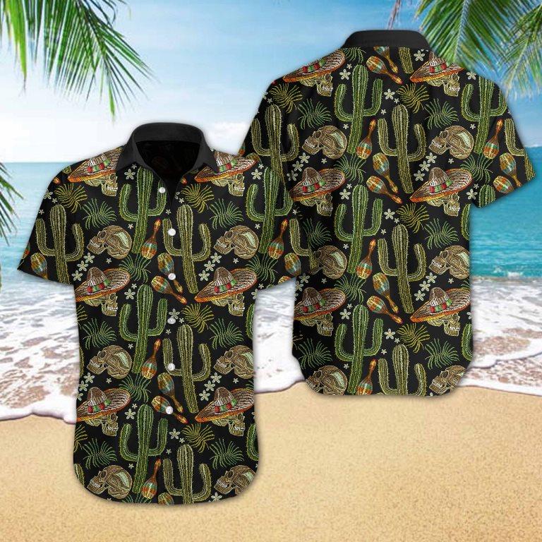 Skull Cactus Hawaiian Shirt Unisex Adult Hw7373-1