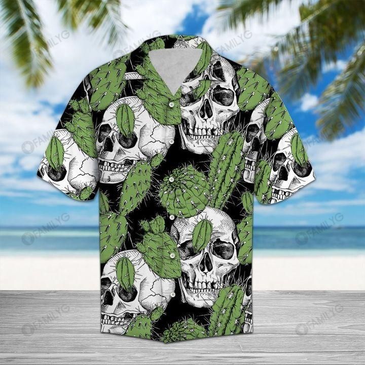 Skull Catus Plant Unisex Hawaiian Shirt Summer Hawaiian