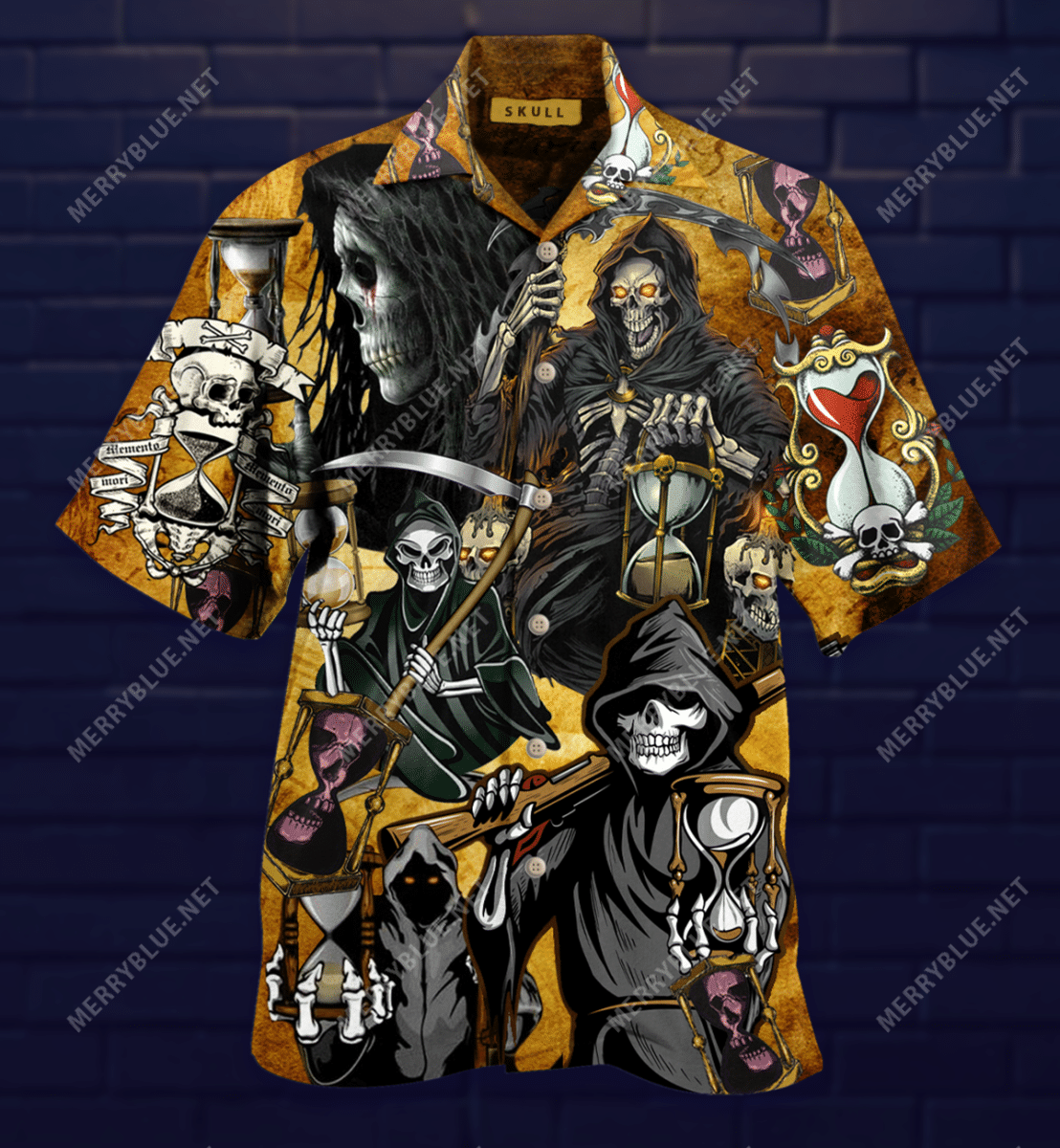 Skull Controls Hourglass Hawaiian Shirt