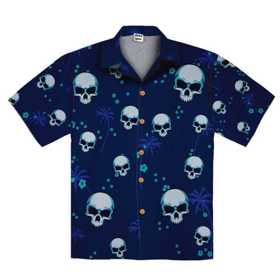 Skull Cute Hawaiian Aloha Shirts V-1