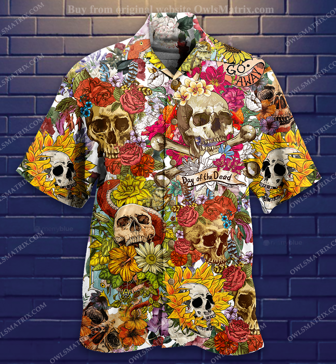 Skull Day Of The Dead Flower Skull Limited – Hawaiian Shirt
