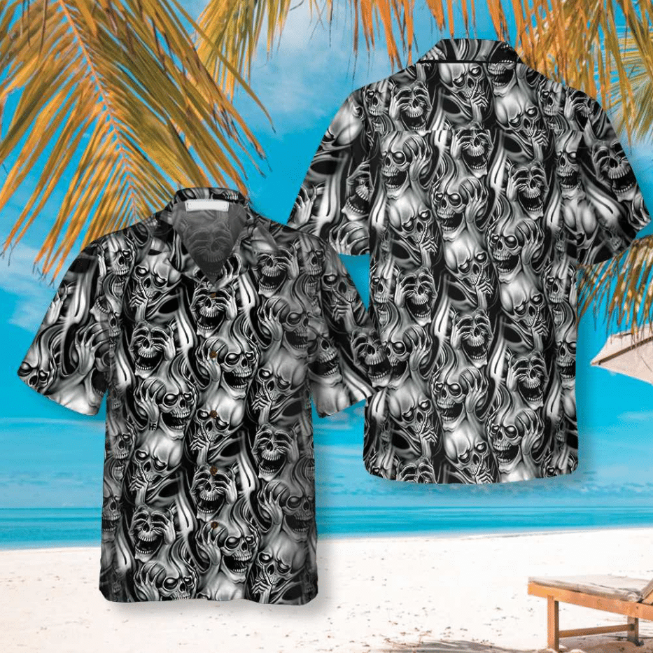 Skull Day Of The Dead Hawaiian Shirt