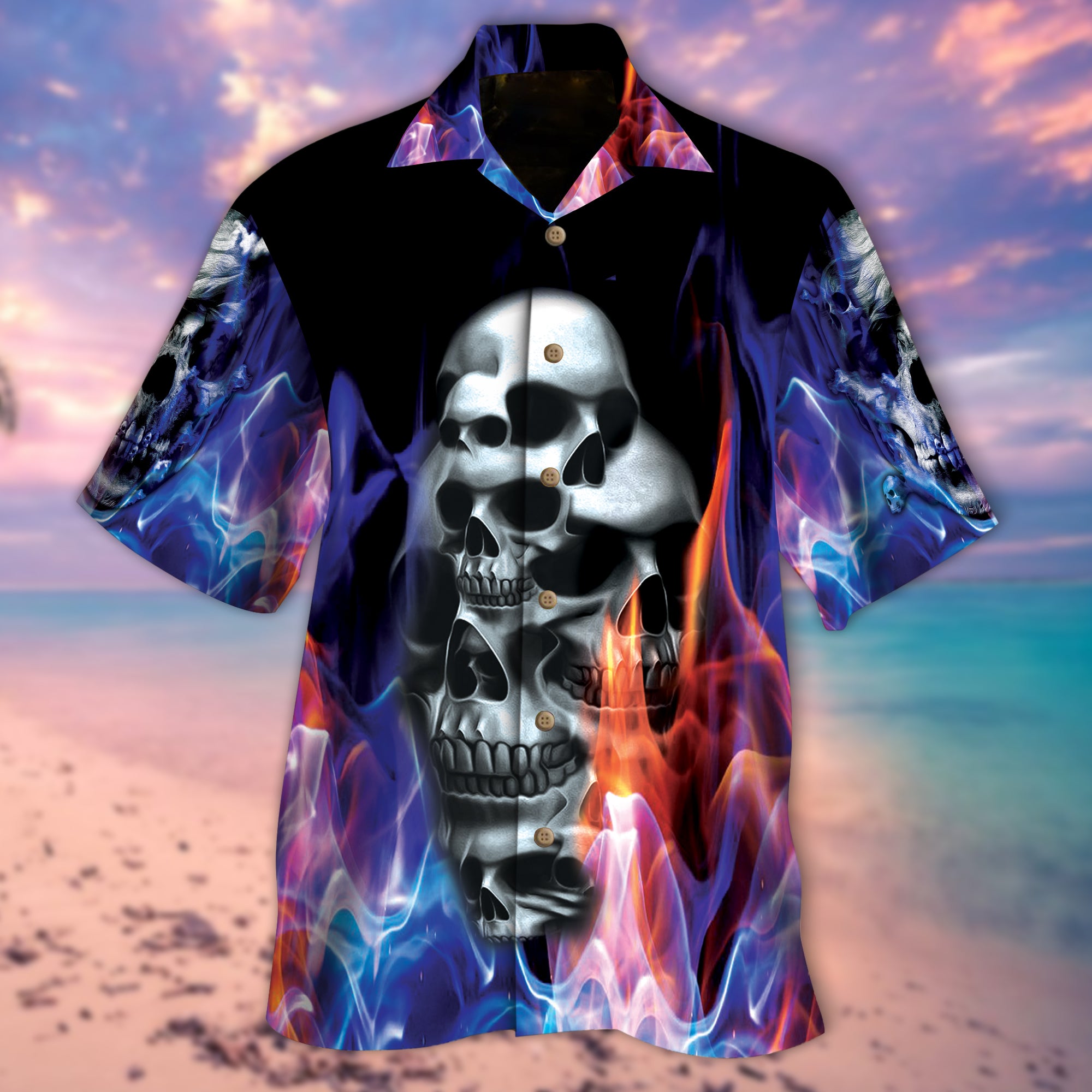 Skull Eternal Flame Hawaiian Shirt