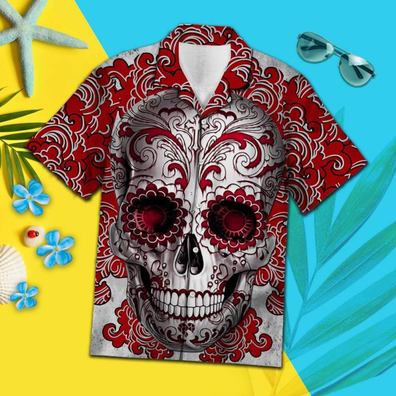 Skull Floral T2107 – Hawaiian Shirt