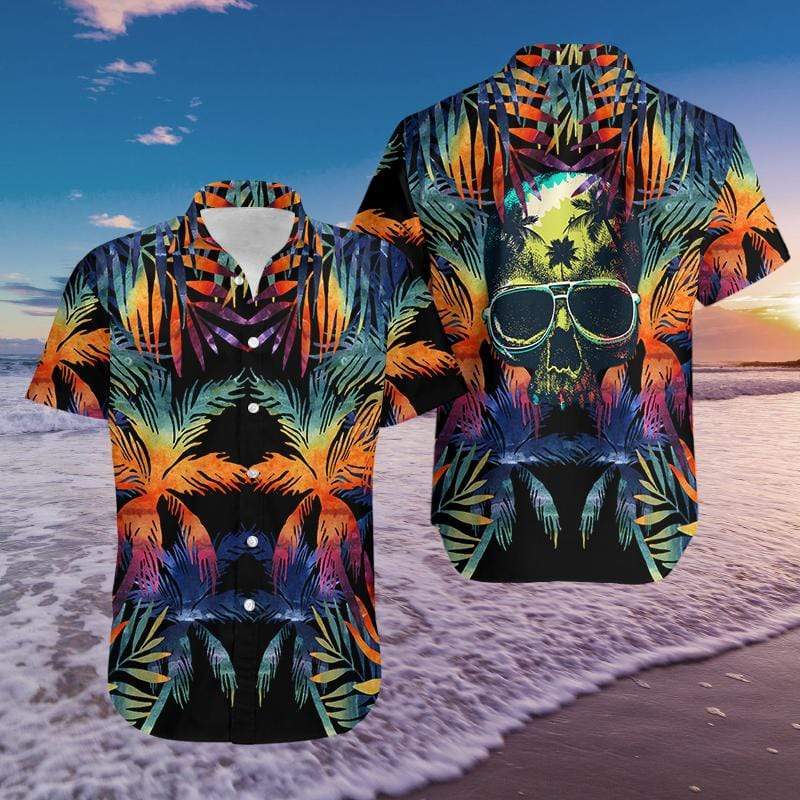 Skull Flower Hawaiian Shirt Unisex Adult Hw6175-1
