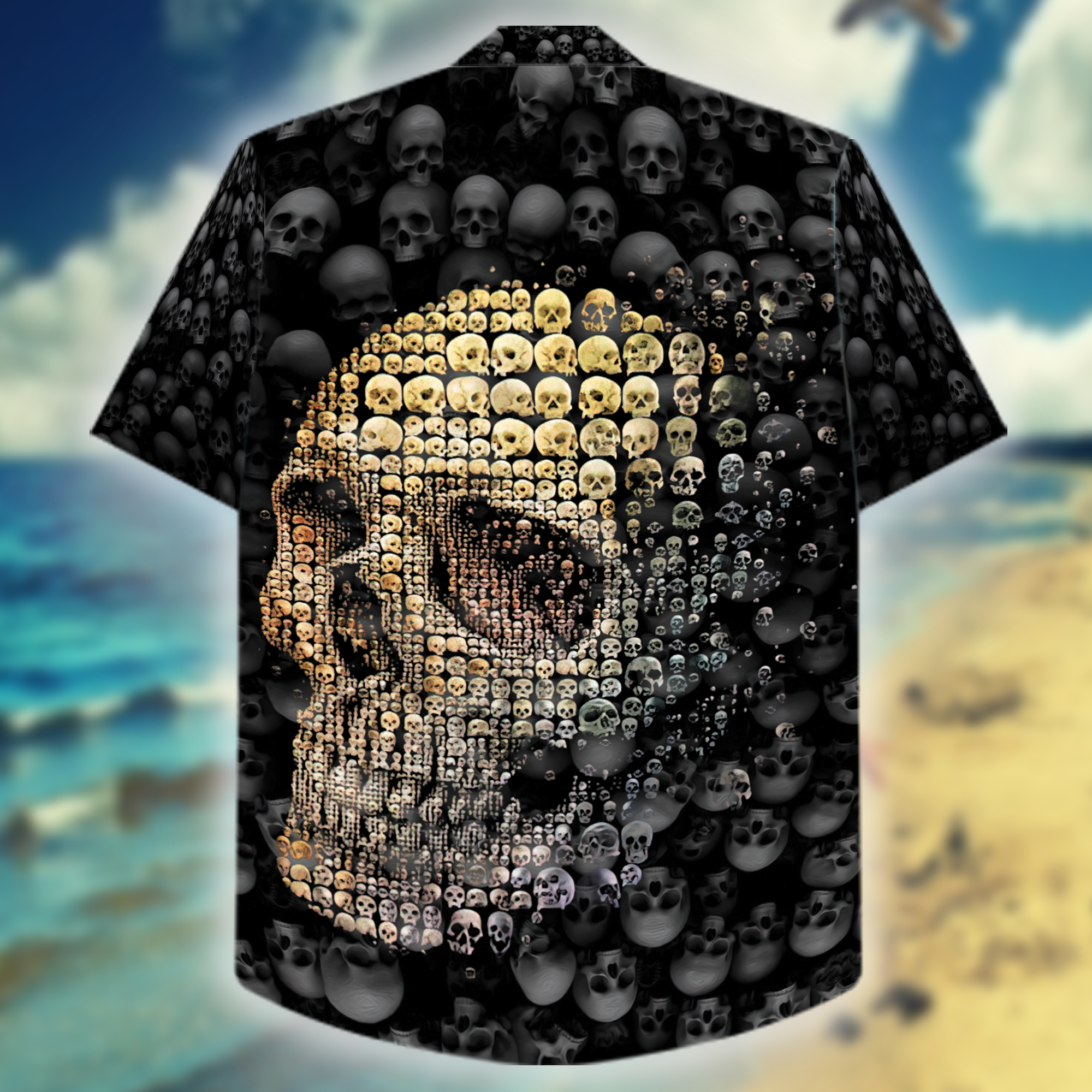 Skull Fragment Hawaiian Shirt