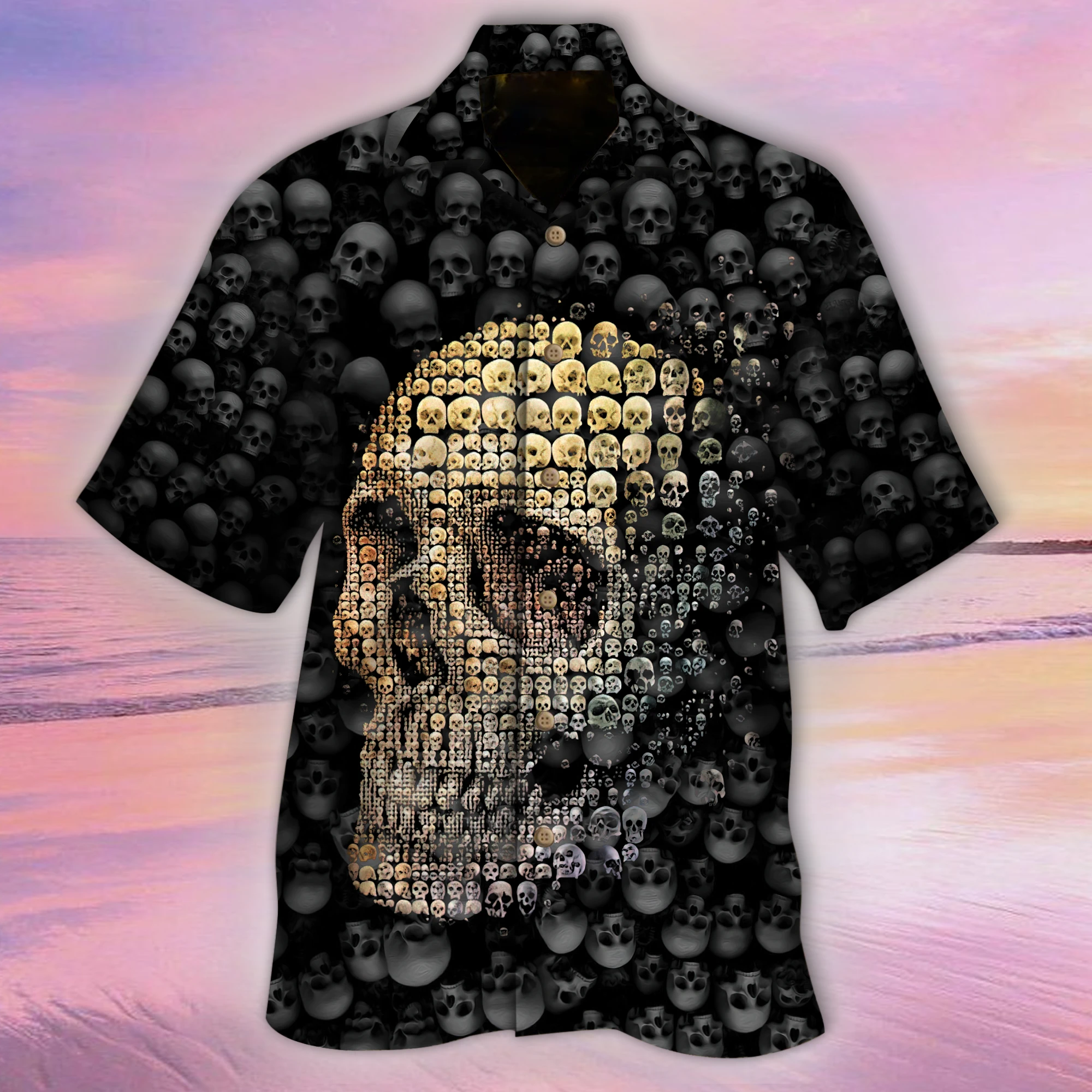 Skull Fragment Hawaiian Shirt-1