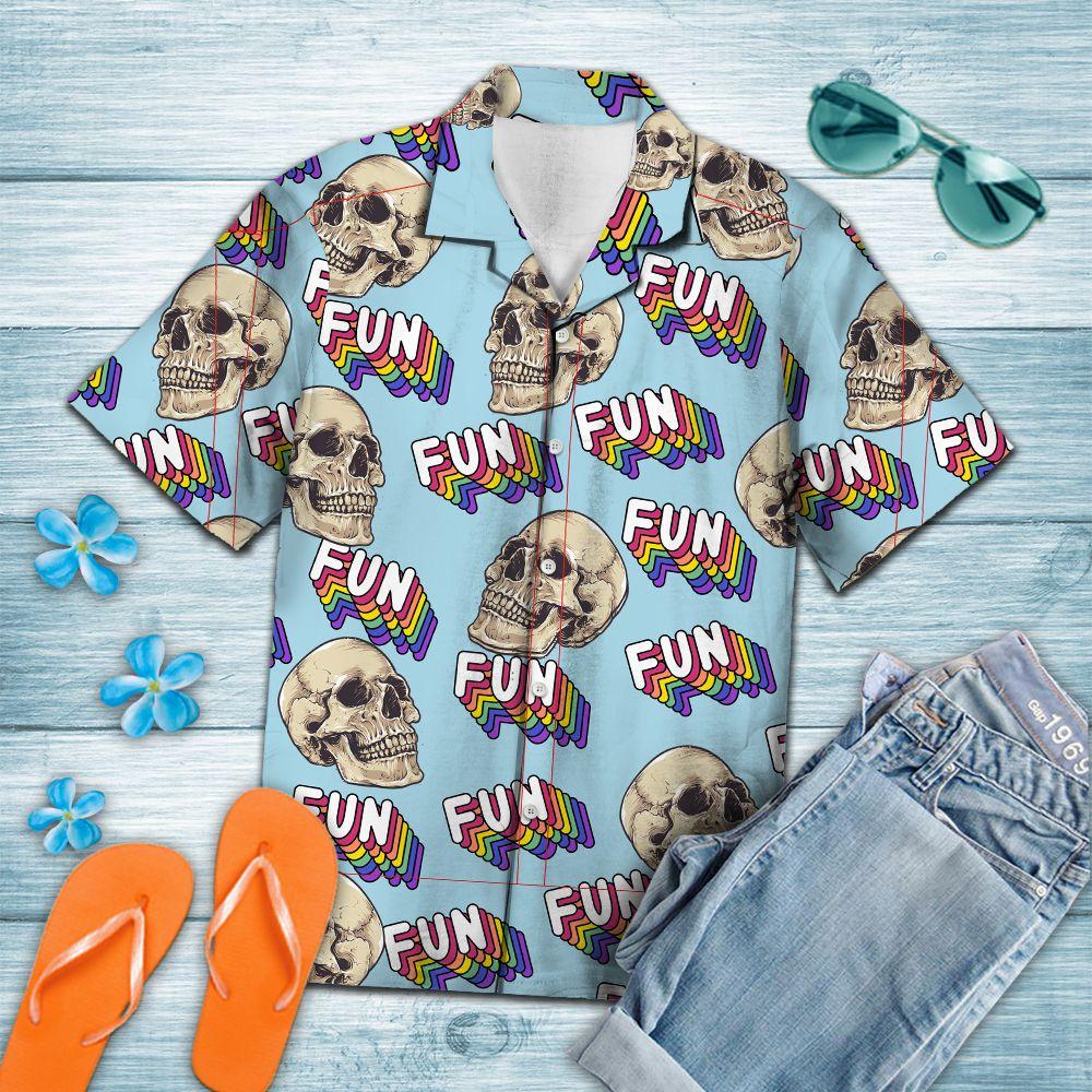 Skull Fun Summer Hawaiian Shirt For Men Hawaiian Shirt