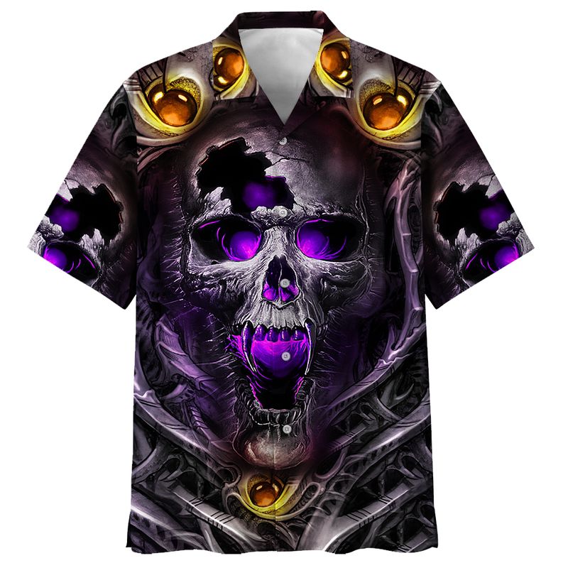 Skull Gift Purple Skull Tropical Shirt Tropical Shirt Hawaiian Shirt