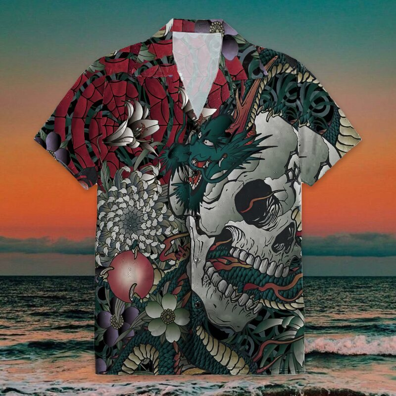 Skull Hawaiian Shirt For Men Women Adult Hw5204-1