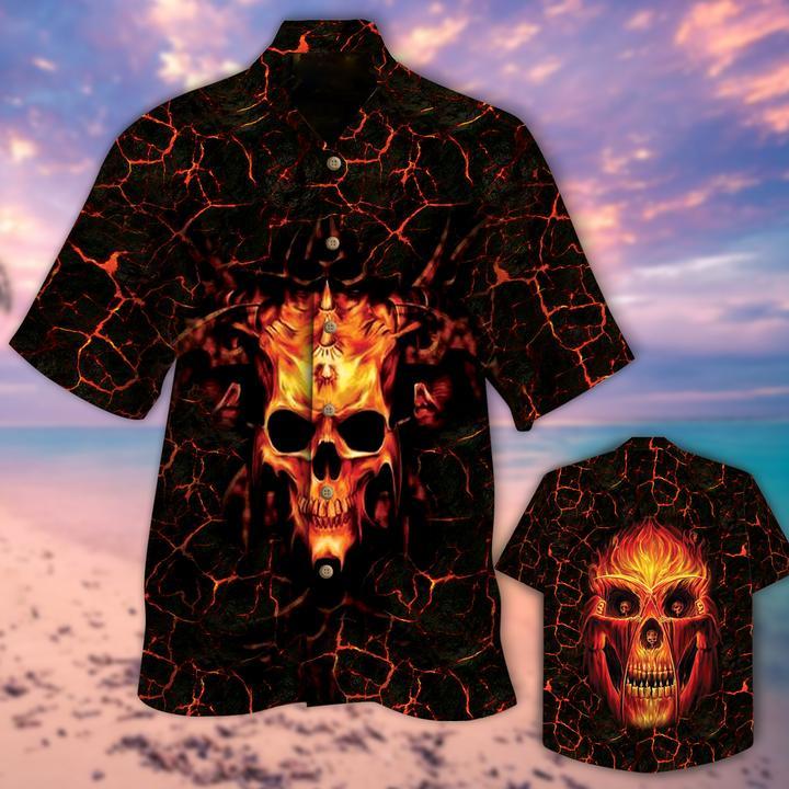 Skull Hawaiian Shirt For Men Women Adult Hw9242-1