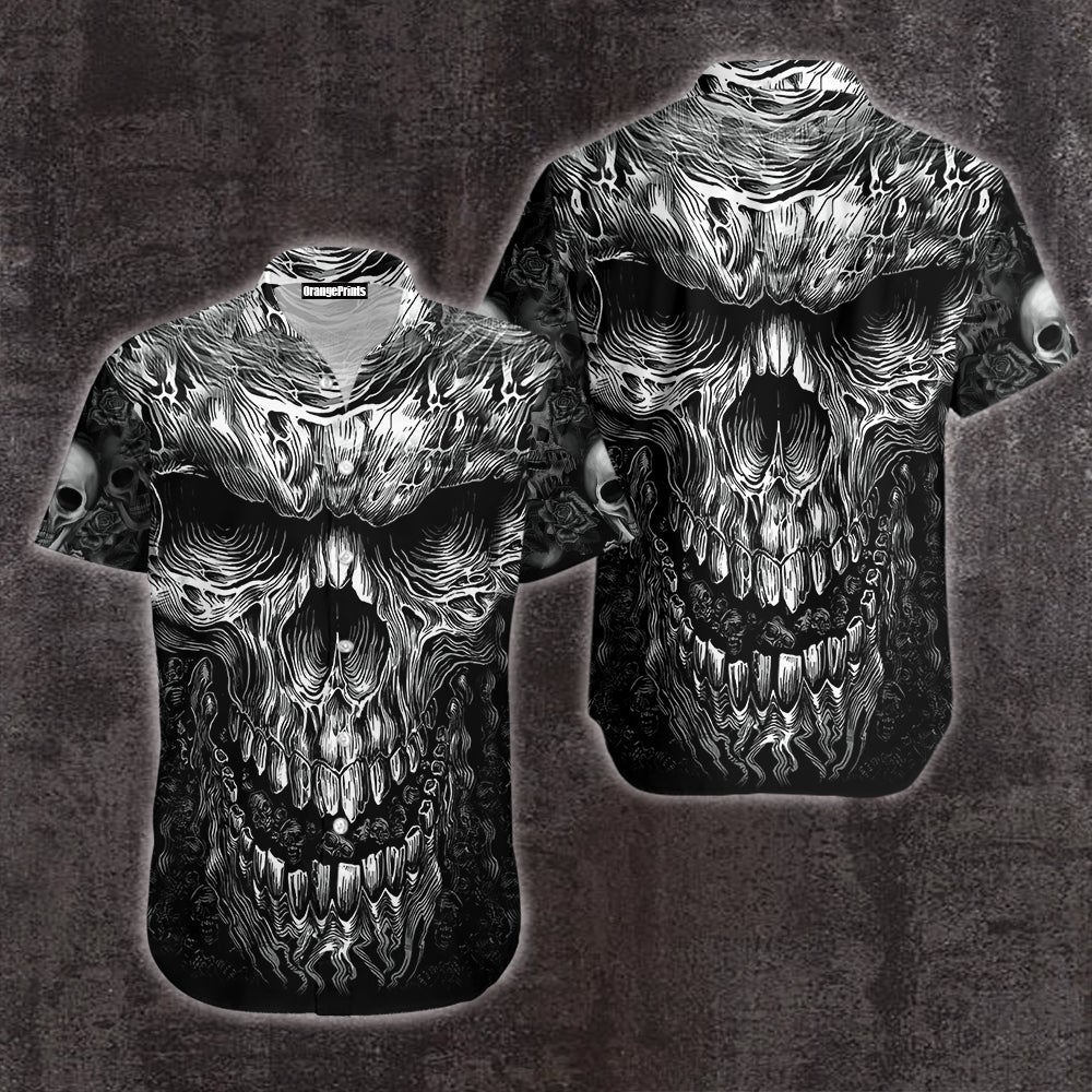 Skull Hawaiian Shirt For Men Women Adult Wt5005-1