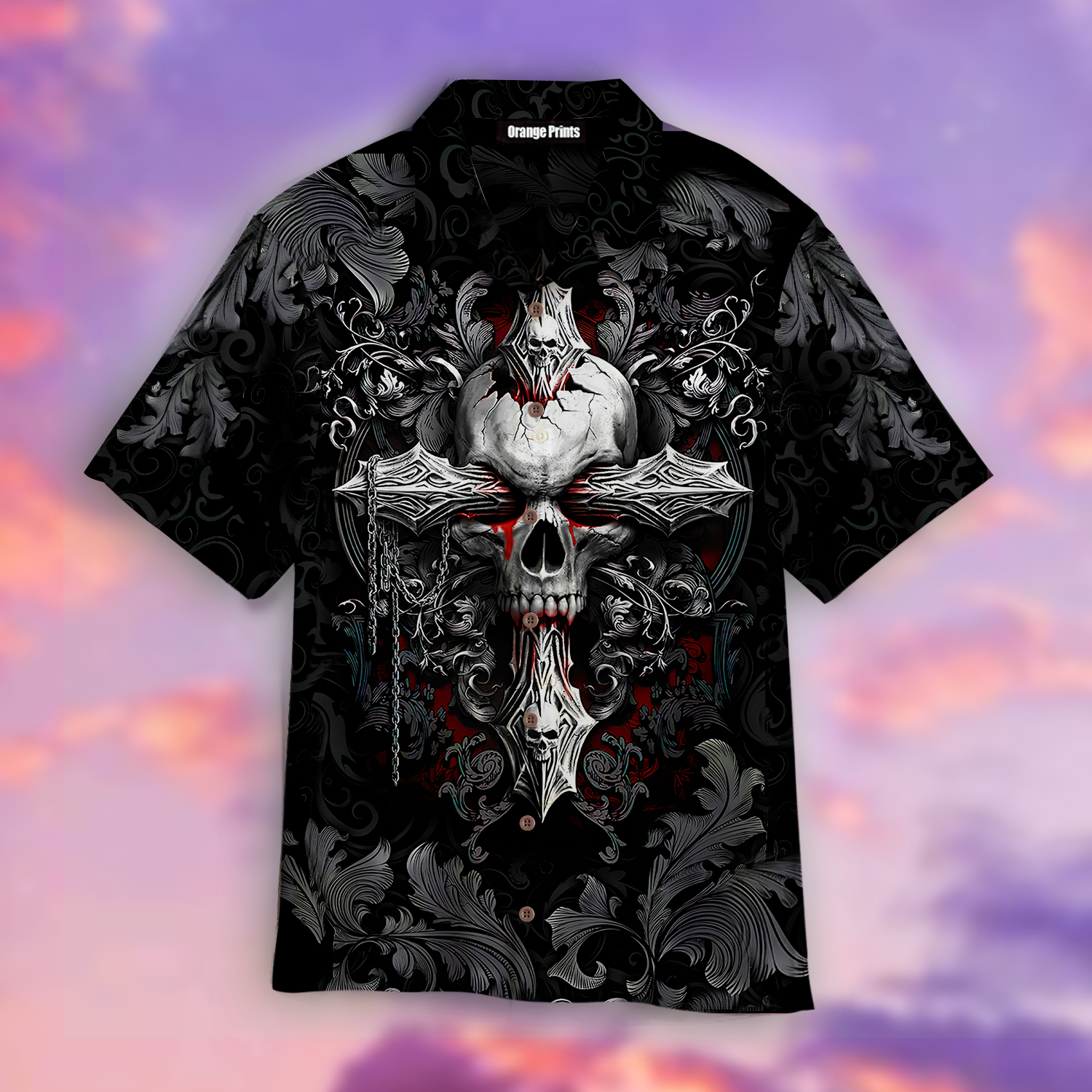 Skull Hawaiian Shirt For Men Women Adult Wt5067-1